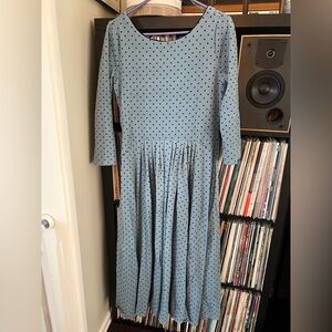 Free People Blue Polka Dot Dress